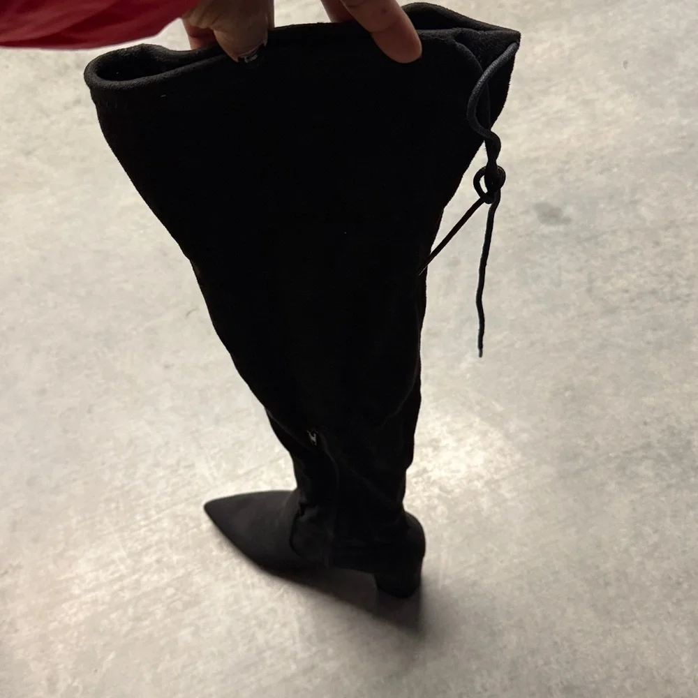 Just Fab woman’s heeled boots Aubriana black new Size 9